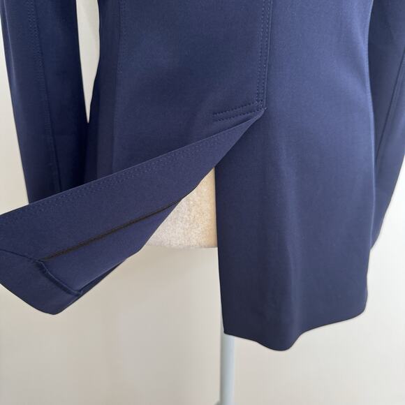 NWT White House Black Market The Essential Blazer Size 8 Navy Shoulder Pads - Picture 11 of 16